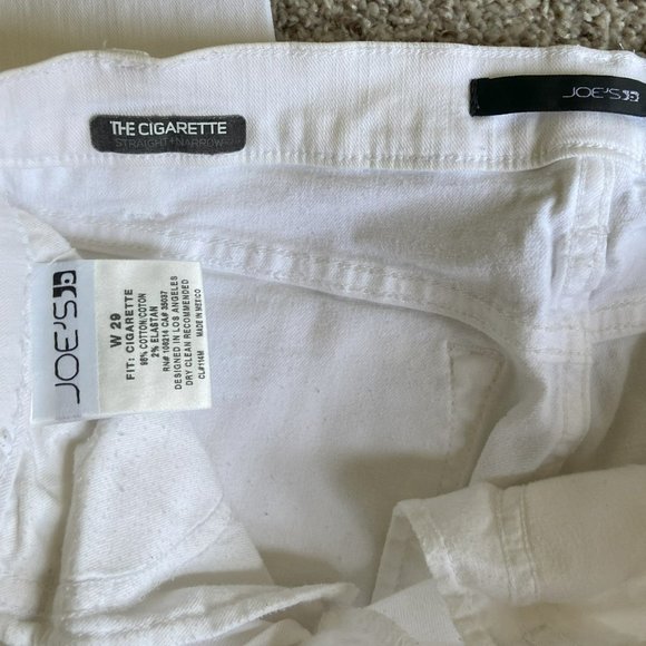Joe’s Jeans White Cigarette-Fit Straight Leg – Size 29 – Classic & Chic! - Picture 10 of 12